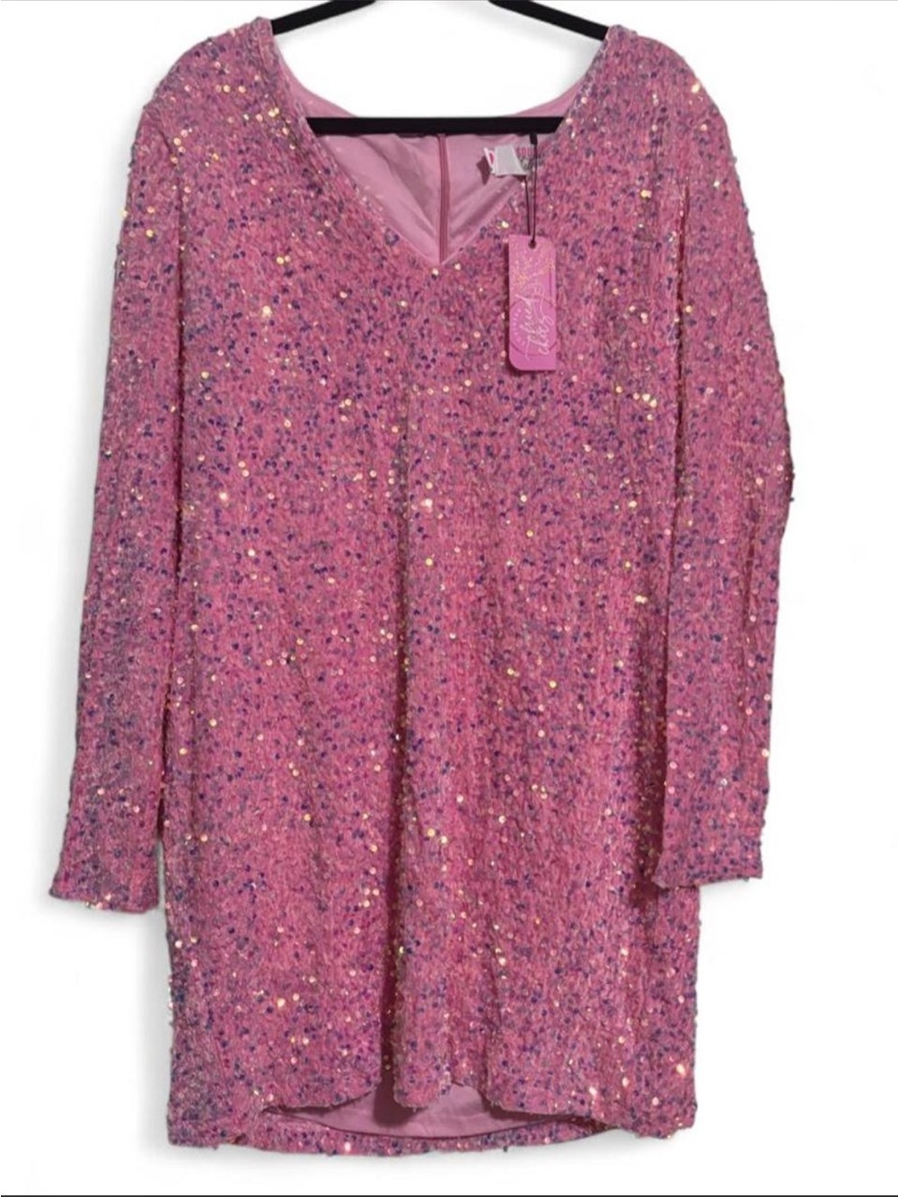 NWT Southern Fried Chics Pink Sequin Dress Size 3XL